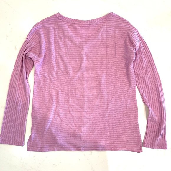 NWT : GAP : Softspun Lightweight Chevron Ribbed Knit Sweater : Lilac : Small - Picture 4 of 5